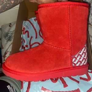 UGg boots . Kids size 1. Red Twizzler edition